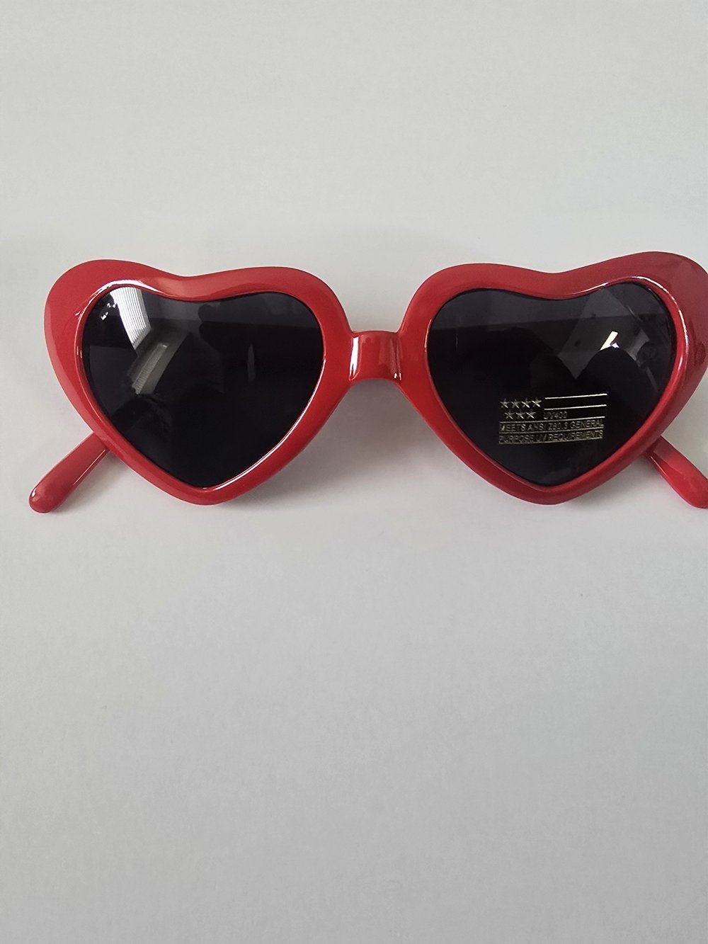 Kids Heart-Shaped Red Sunglasses - Stylish UV Protection